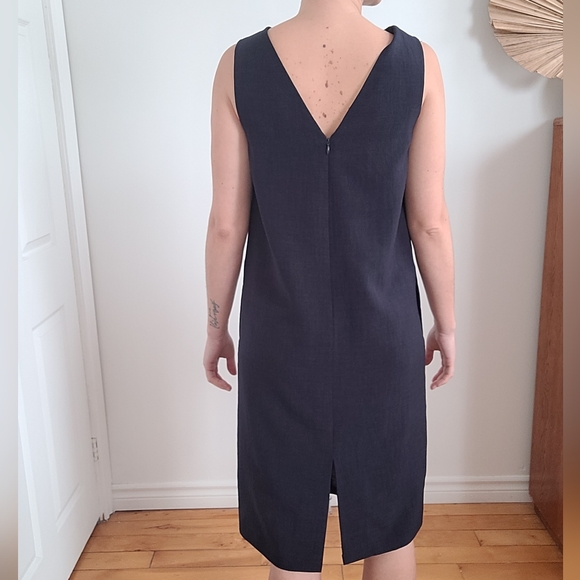 COS NAVY BLUE MINIMALIST DRESS - Picture 2 of 5
